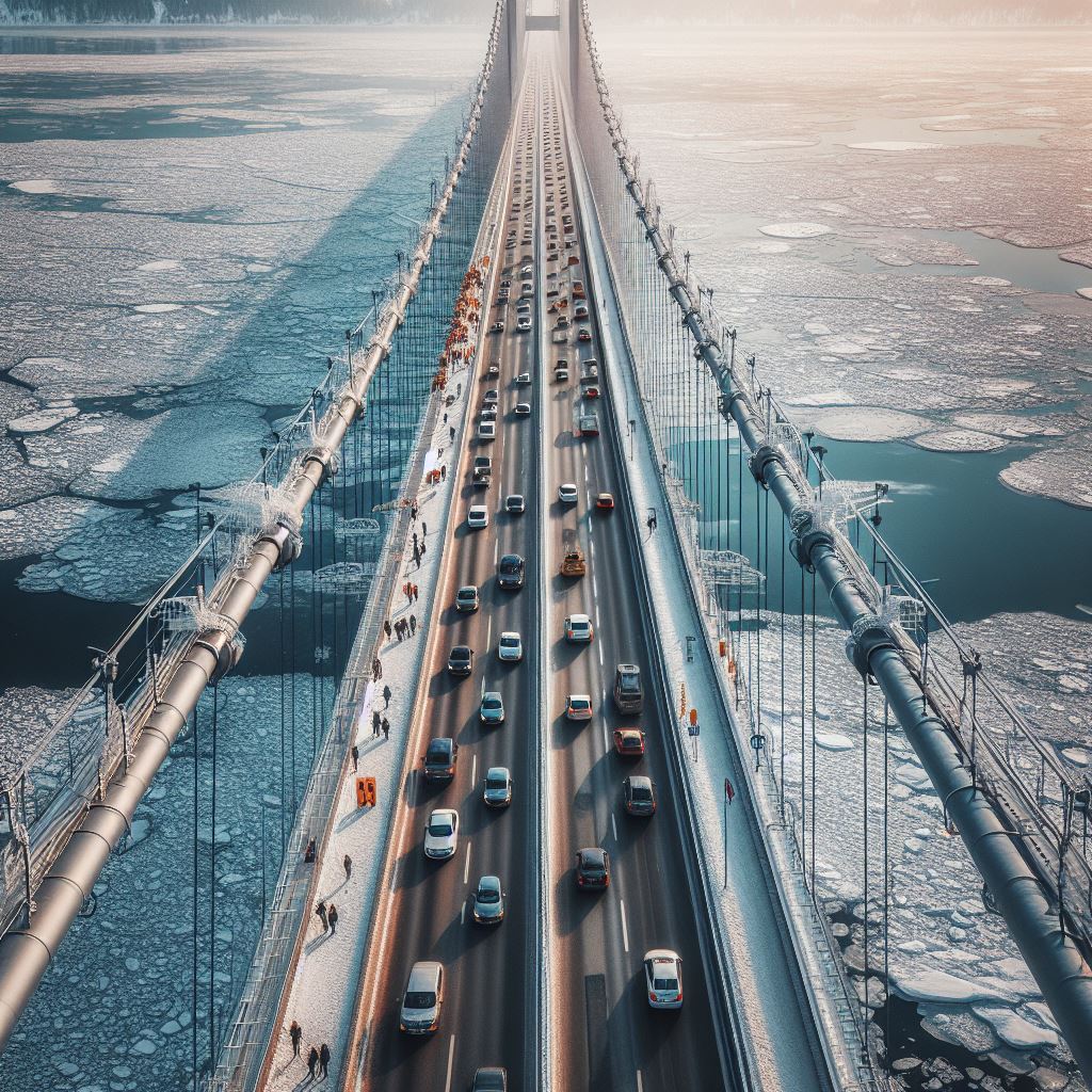 این تصویری است مربوط به پل هوشمند ضد برف.