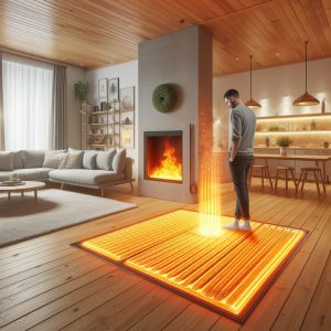 این تصویری از نمای هوشمند سازی گرمایش از کف است.