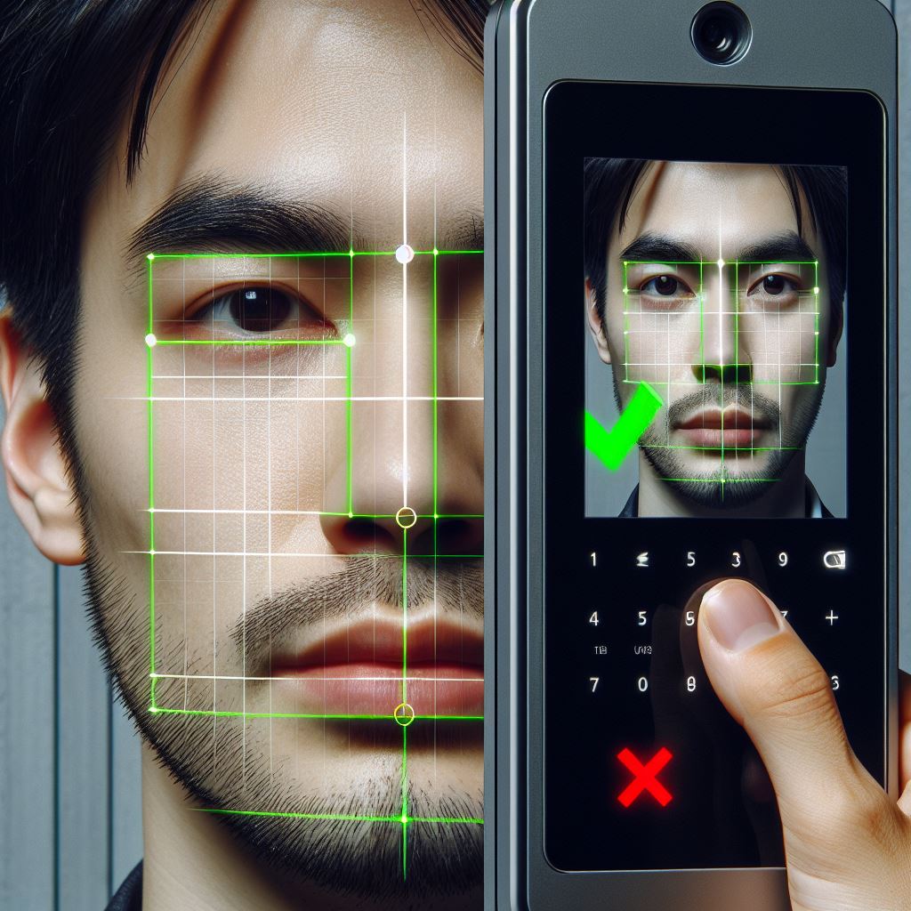در این تصویری یک اکسس کنترل تشخیص چهره را مشاهده میکنید.