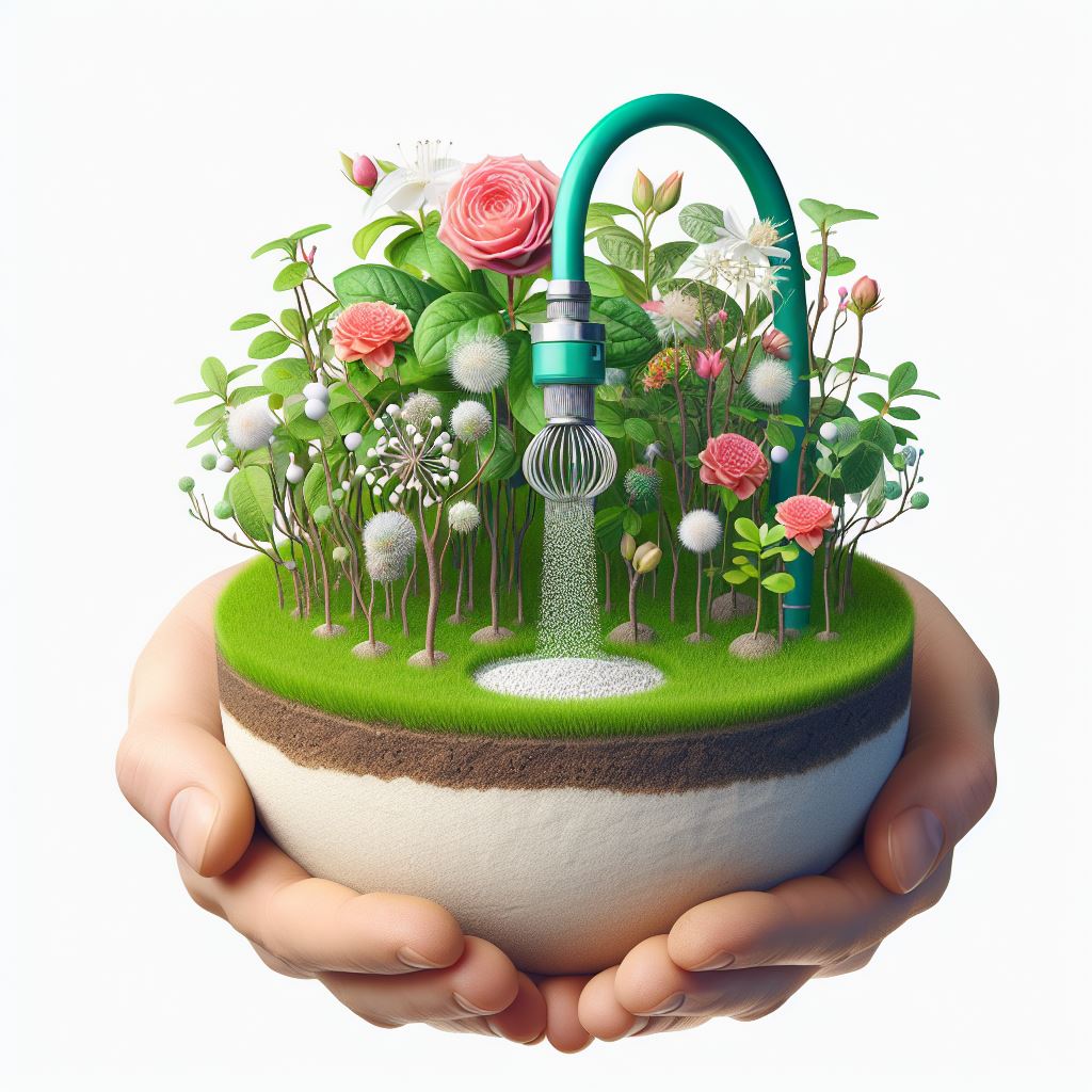 این تصویری است که مفهومی از سیستم تغذیه هوشمند گل و گیاه را نشان می دهد.